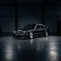 Mercedes Benz 190E EVO II widebody kit full render, white DTM livery, FRP fiberglass
