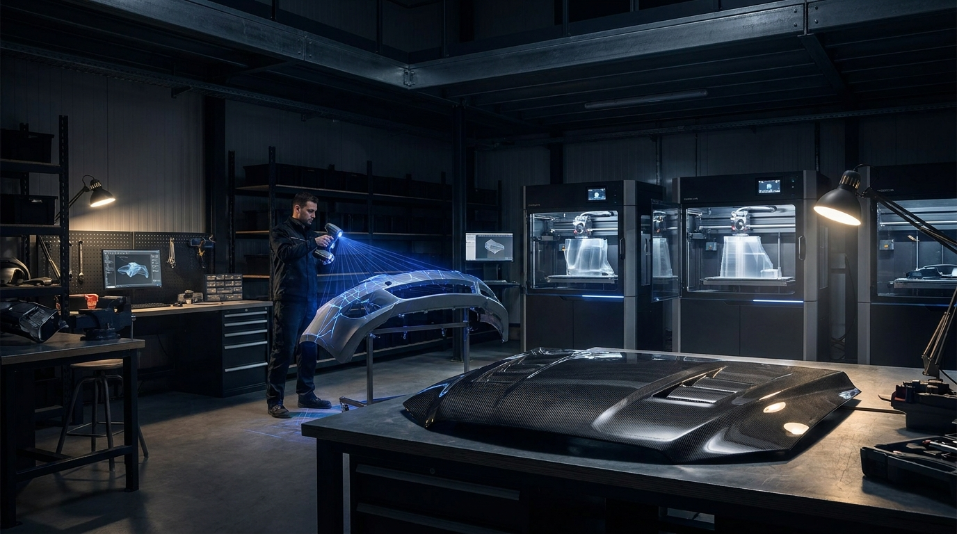 Corsa Vision Program - 3D scanning, prototyping and carbon fiber manufacturing