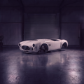 Shelby Cobra replica shell, blue render, fiberglass or carbon fiber
