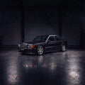 Mercedes Benz 190E EVO I spoiler render, silver, FRP fiberglass pre-order