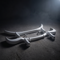 Mercedes-Benz 300SL Gullwing replica front and rear bumper set, fiberglass, dark studio shot